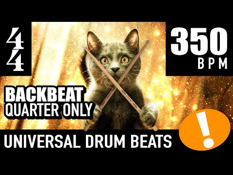 Play Too! 4/4 Backbeat - Quarter Only [350 BPM] Universal Drum Beat Backing Track