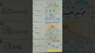 Natural Disasters in chart paper #shorts #viral#for