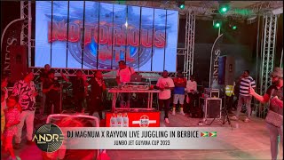 DJ MAGNUM X RAYVON (NOTORIOUS SOUND) LIVE JUGGLING IN BERBICE 🇬🇾🇬🇾 | JUMBO JET GUYANA CUP 2023