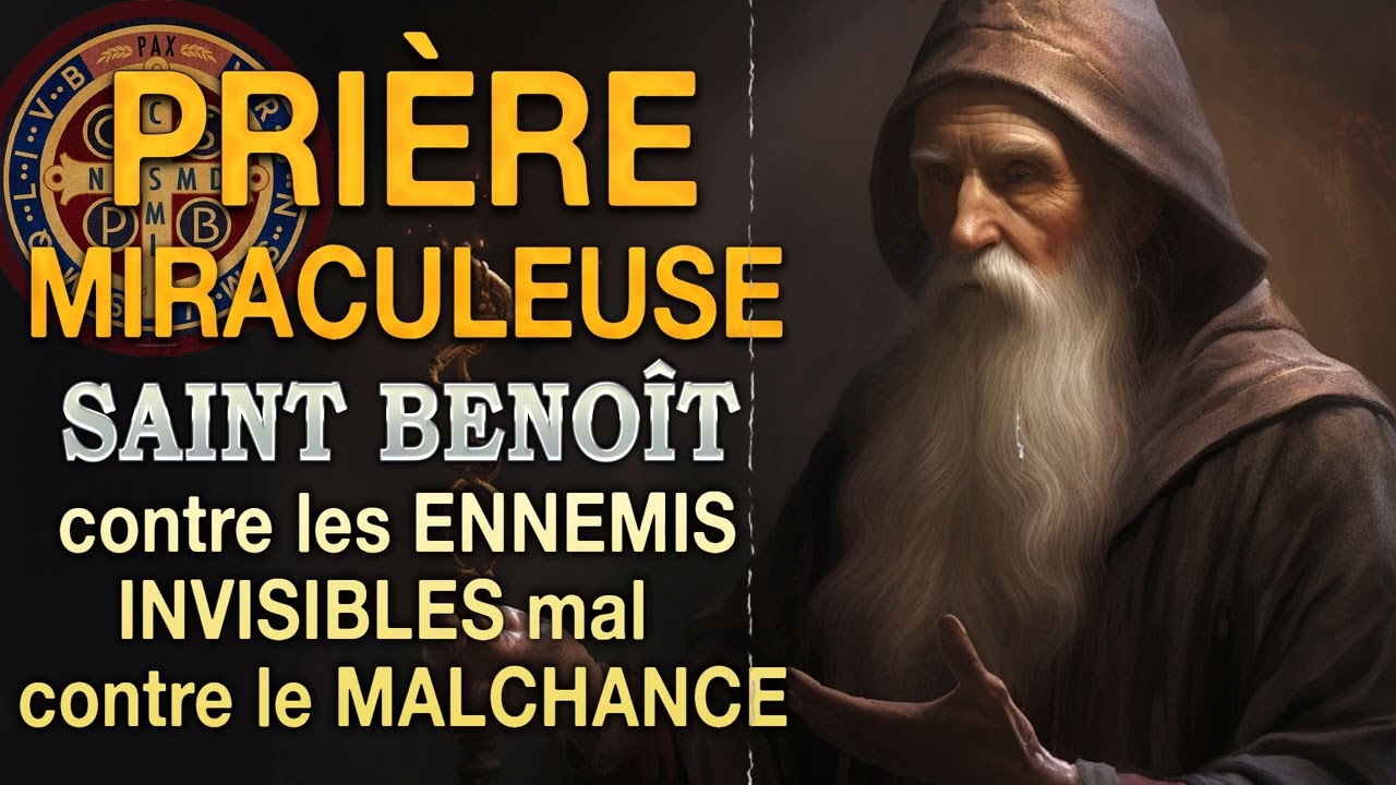 Prière de SAINT BENOÎT PROTECTEUR Contre Les Ennemis Visibles Ou Invisibles ✨ Prière MIRACULEUSE