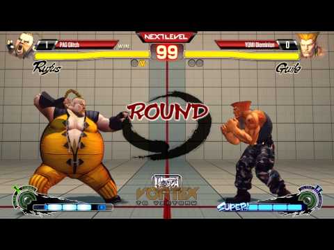 USF4 @ Vortex to Victory - PAG NE Glitch (Rufus) vs YOMI Dieminion (Guile) [720p/60fps]