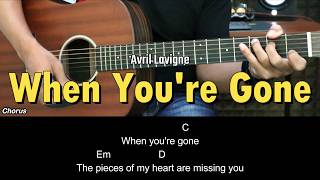 When You're Gone - Avril Lavigne | EASY Guitar Lessons for Beginners - Chord & Strumming Pattern