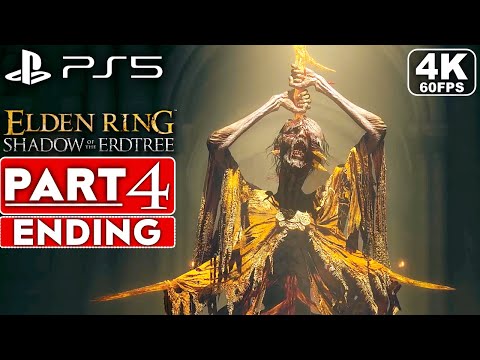 ELDEN RING SHADOW OF THE ERDTREE ENDING Gameplay Walkthrough Part 4 FULL GAME [4K 60FPS PS5]
