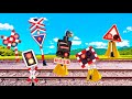 Child Railroad Crossing Playing Hero