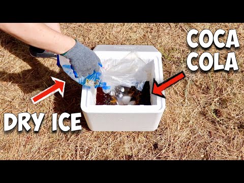 5 Pounds of DRY ICE vs 2 Liters of COKE - Science Experiment