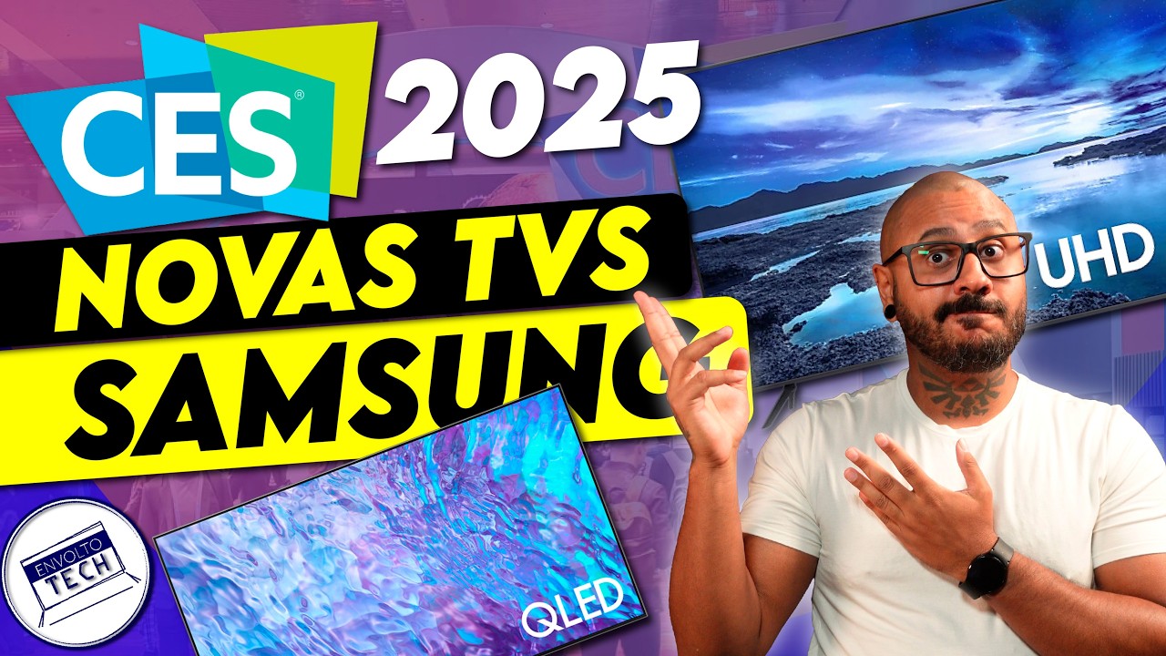 Novas Tvs SAMSUNG 2025 - Mini led com ELED? Nova TV SEM FIOS e MAIS! Especial CES 2025