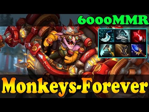 Dota 2 - Monkeys-Forever 6000 MMR Plays Timbersaw Vol 1 - Ranked Match Gameplay!