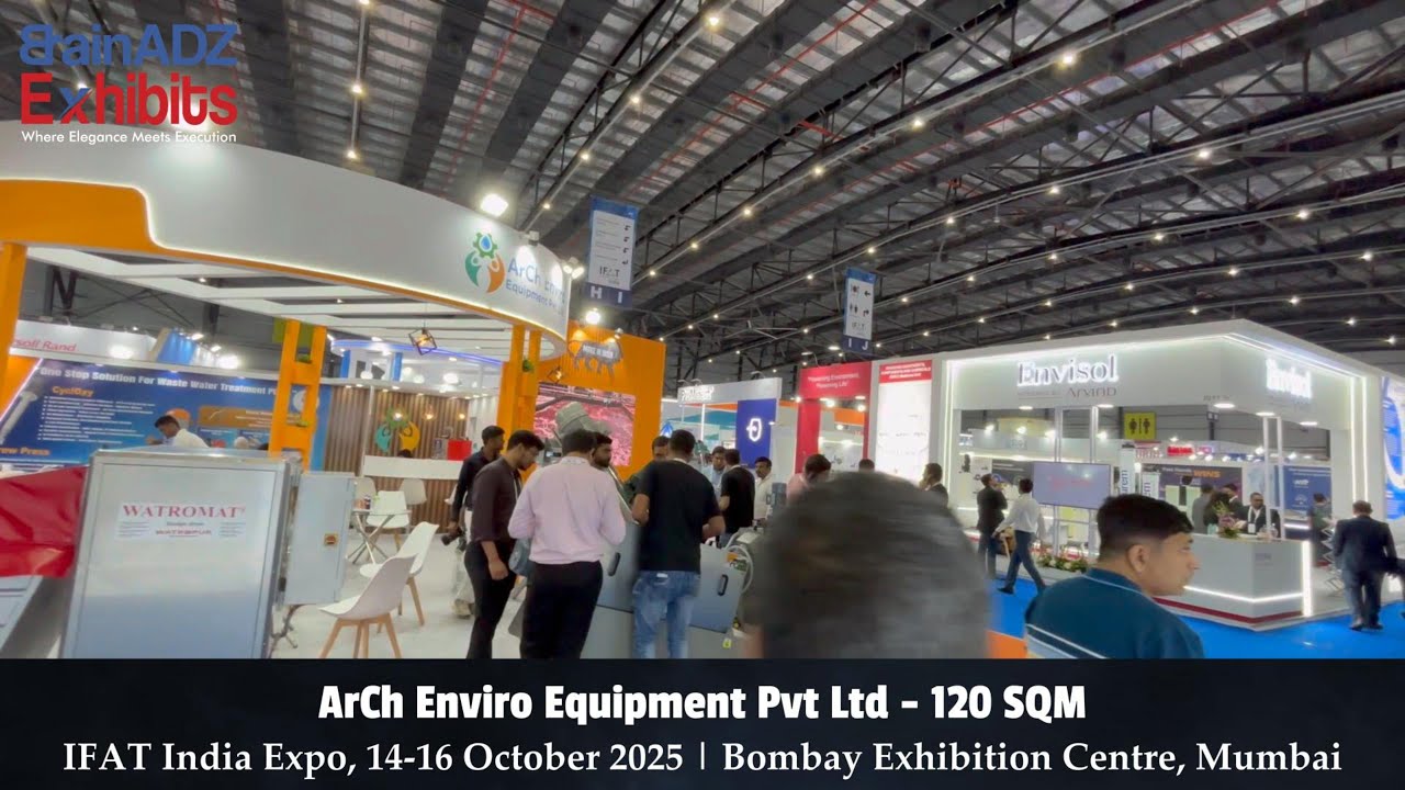 Arch Enviro Equipment Pvt Ltd at IFAT India Expo 2025 – Designed & Built by BrainADZ Exhibits