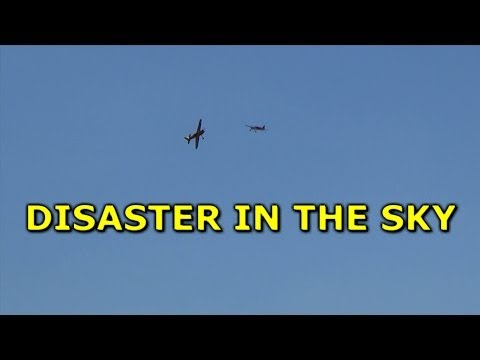 DRAMATIC RC Mid Air Collision Between Two Planes
