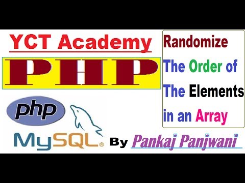 Learning PHP in hindi video 24 Apply shuffle method in array