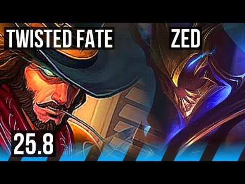 TWISTED FATE vs ZED (MID) | BR Grandmaster | 25.8