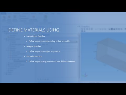How to Specify Material Properties with Functions in COMSOL Multiphysics