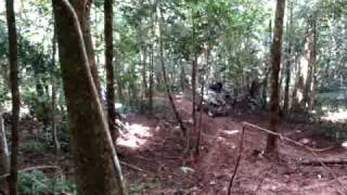 preview picture of video 'Motocross bike going up hill sleepery, Las Marias, P.R. #6'