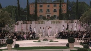 Kaia Gerber and fellow models on the runway for the Chanel HC Fashion Show