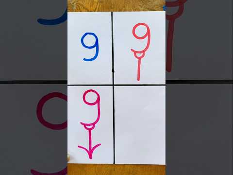 9 = Rose 🌹 easy Drawing step by step