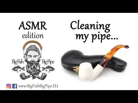03. Cleaning my Meerschaum billiard bent pipe. [ASMR EDITION - No speech]