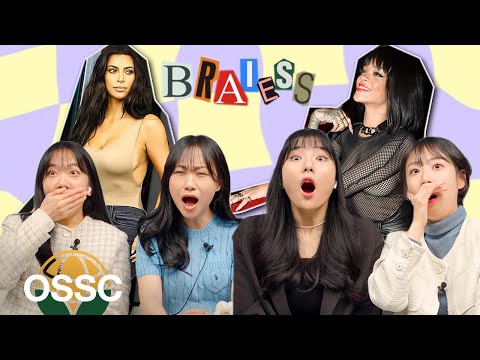 Korean Girls React To Western's Braless Fashion | 𝙊𝙎𝙎𝘾