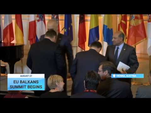 Merkel and Mogherini arrive in Vienna for Western Balkans summit