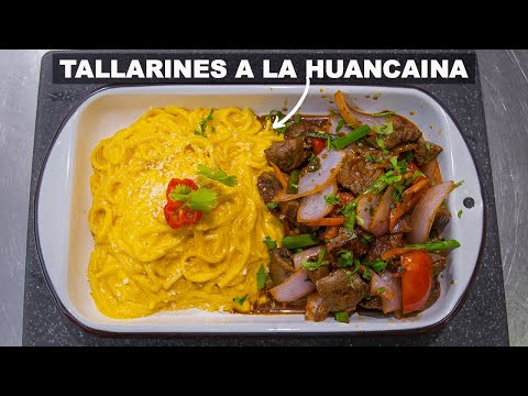 Jugoso Lomo Saltado  con Tallarines a la Huancaina | Abelca