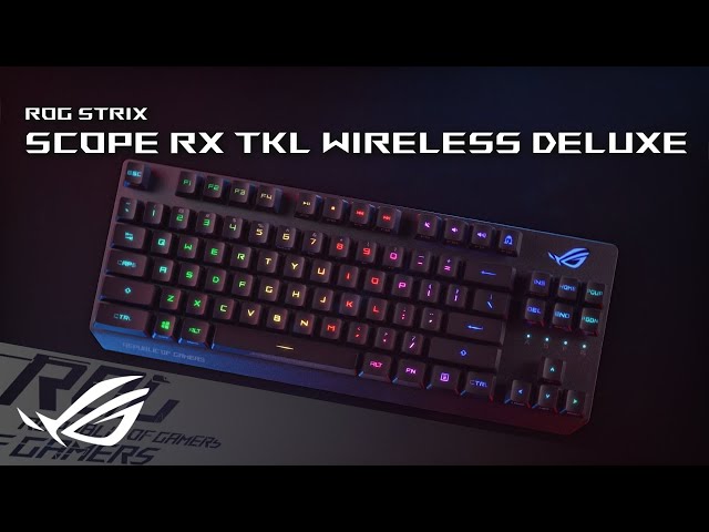 ASUS ROG Strix Scope RX TKL Wireless Deluxe ROG RX RED QWERTY video