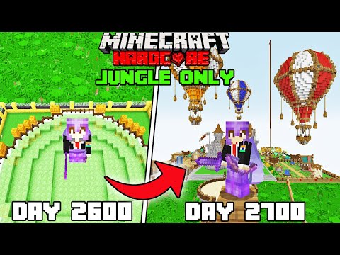 I Survived 2700 Days in Jungle Only World Minecraft Hardcore(hindi)
