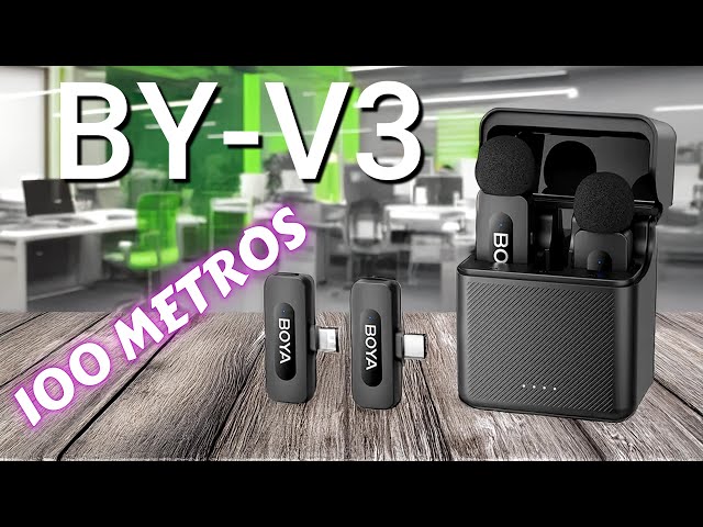 Vídeo relacionado con BOYA BY-V30 Mini micrófono inalámbrico, Alcance 100m, USB C Wireless Micrófonos Lavalier para Podcast Live Stream Tiktok grabación de vídeo vlog Live Stream (2TX+RX)