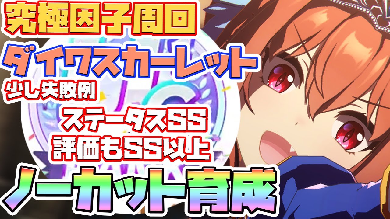 【ウマ娘】ステSS、評価もSS以上！ダイワスカーレットで実践！【因子厳選/因子周回/新シナリオ/メイクラ/グランドライブ】