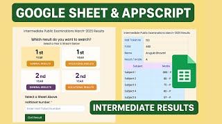 How to Make a Exam Result Web App with Google AppScript & Sheets | D10