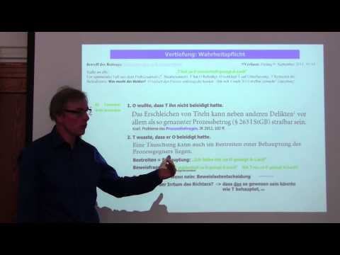 AT 1.3.8.1 Wahrheitspflicht / Beweisbedürftigkeit / Prozessbetrug