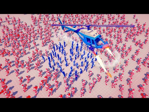 POLICE TEAM 👮 vs 💰 PRISONER ARMY / Totally Accurate Battle Simulator ( TABS )