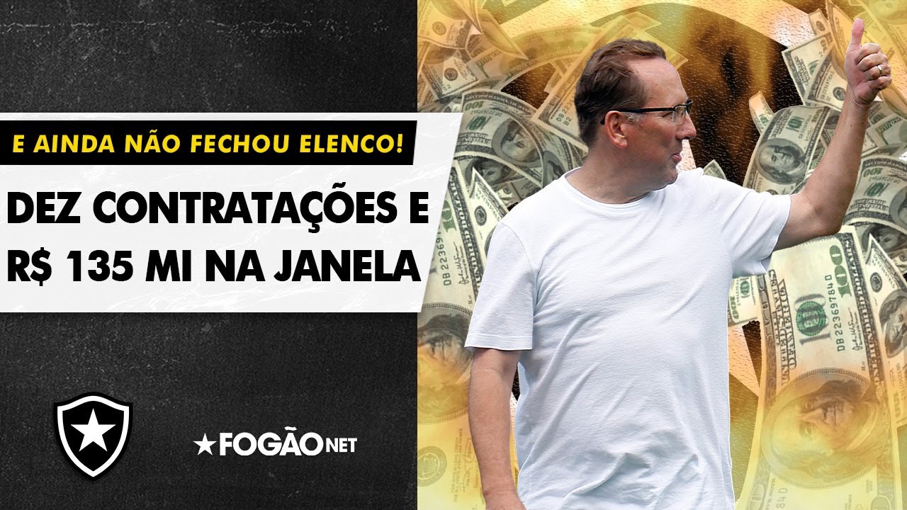 VÍDEO: Botafogo já gastou R$ 135 milhões em dez reforços, mas elenco ainda não está fechado