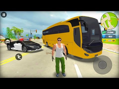 Epic Police Officer Car Chase Coach Passenger Transport Bus Monster Truck Action - Android Gameplay.