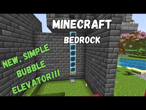 Minecraft: Simple Bubble Column Water Elevator! Compact! Bedrock Xbox Ps4 PE