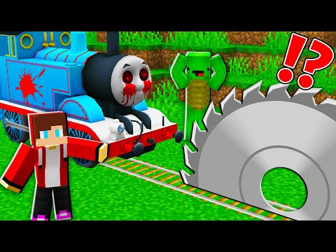 Unbelievable! Mikey and JJ's Insane Thomas Train Trap in Minecraft Maizen