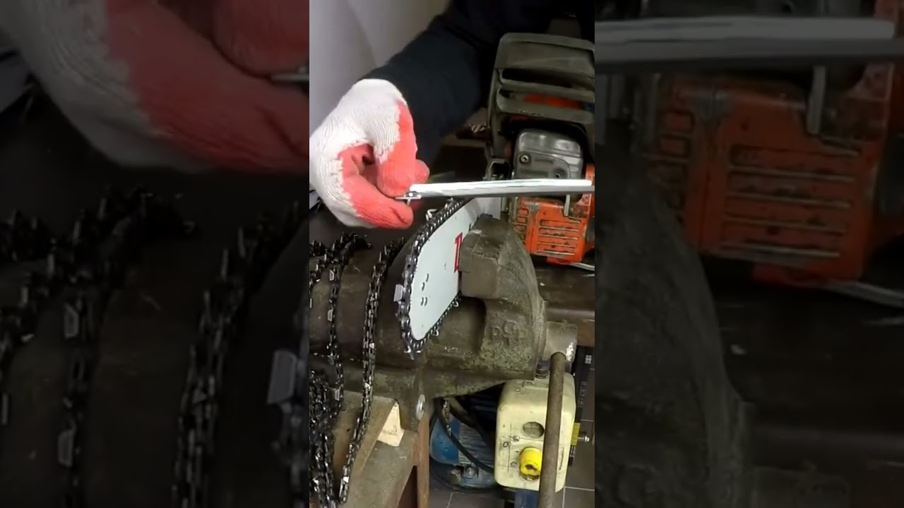 Ostrzenie łańcucha pilarki #shorts