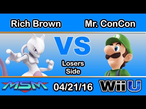 MSM 42: Rich Brown (Mewtwo) Vs. SCB | Mr ConCon (Luigi) Losers Side - Smash Wii U