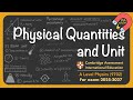 Unit 1 Physical Quantities And Units AS A Level Physics Cambridge 9702