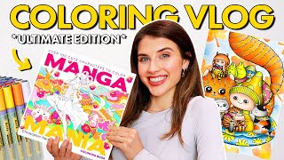 ULTIMATE COLORING VLOG: coloring book haul, april completed pages & shading tutorial  🌈 ✨