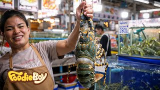 Thailand Seafood Market, Freshly Grilled Seafood | Lobster, Mantis Shrimp, Squid