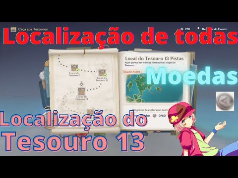 genshin impact localização do Tesouro 13 (e de todas moedas passo a passo)