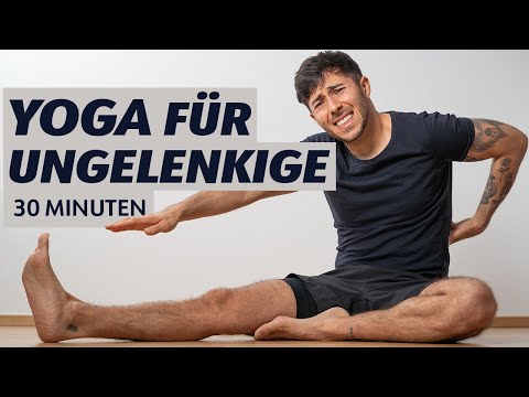 YOGA FOR THE AWFUL - 30 minutes of stretching for completely stiff beginners & men