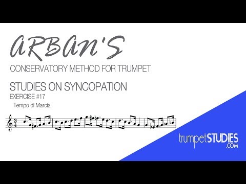 Arban's Trumpet Method, Studies on Syncopation, Ex 17