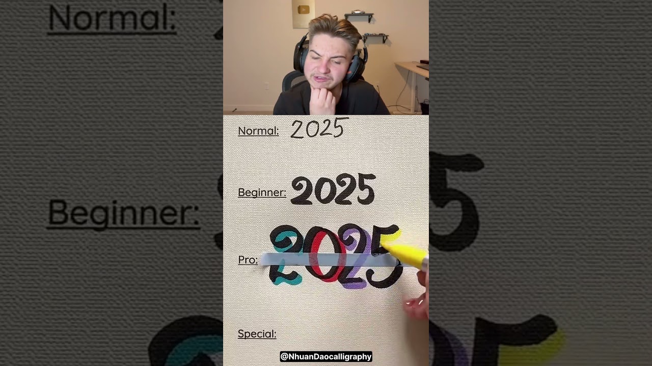 Drawing 2025 Numbers Into Art 😳