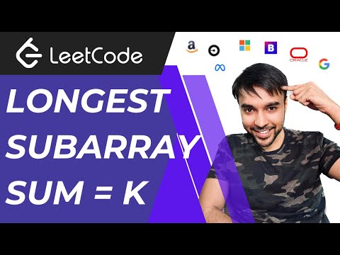 Longest Subarray Sum Equals K | Interview Essential | Prefix Sum