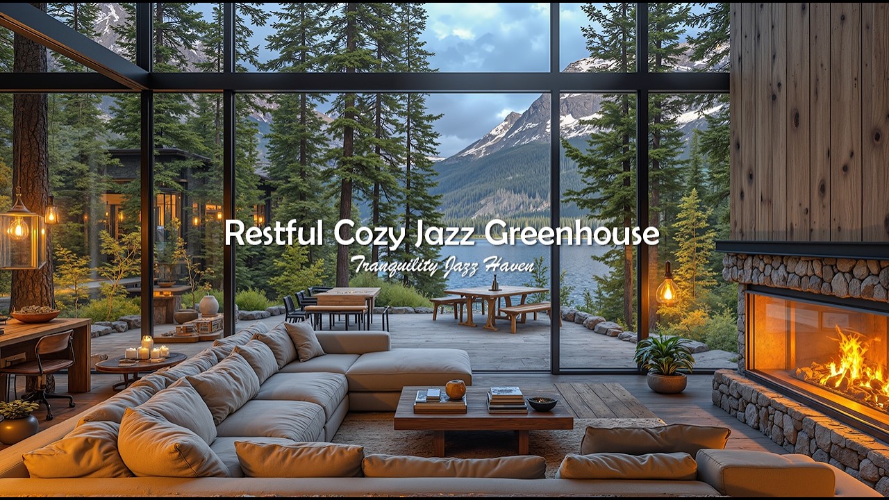 Restful Cozy Jazz Greenhouse To Feel Better | Gentle Coffee Jazz Music For Work, Focus & Relaxati...