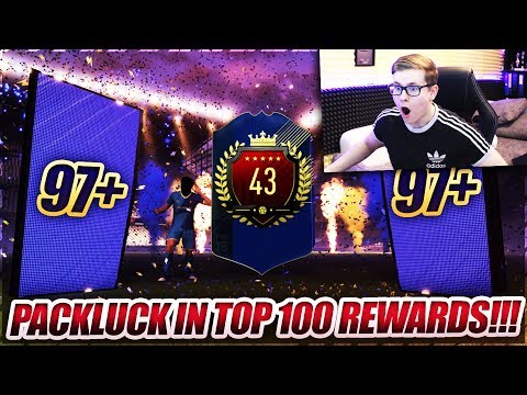 PACKLUCK 97+ in TOP 100 REWARDS!! 😱😍🔥 FIFA 18 Fut Champions 😱 Pack Opening