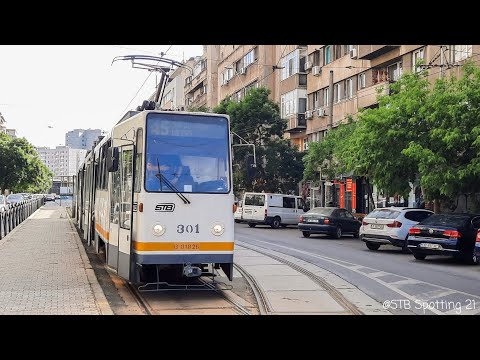 Calatorie cu tramvaiul V3A-93 301 imprumutat pe linia 45: "Gara de Nord" - "Piata Buzesti"