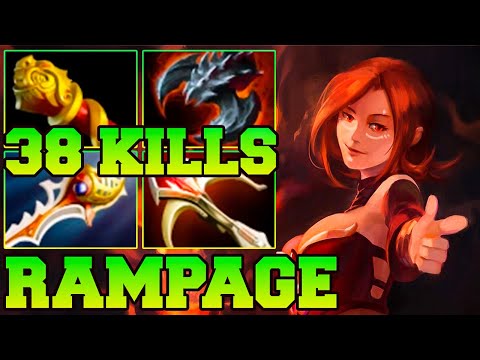 38 Kills & Rampage Lina Dota 2 Lina !! Lina Dota 2 Carry Mid Lane Build Pro Gameplay Guide 7.37