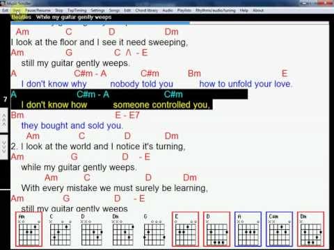 Music Scroller, Musicians Autocue, Gig book playing, chords and lyrics