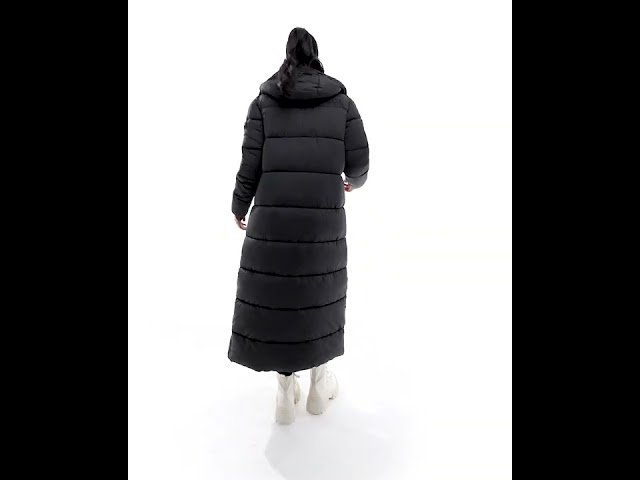 Vídeo relacionado con Chaqueta de invierno Superdry Longline Puffer de microfibra con capucha para mujer - 34